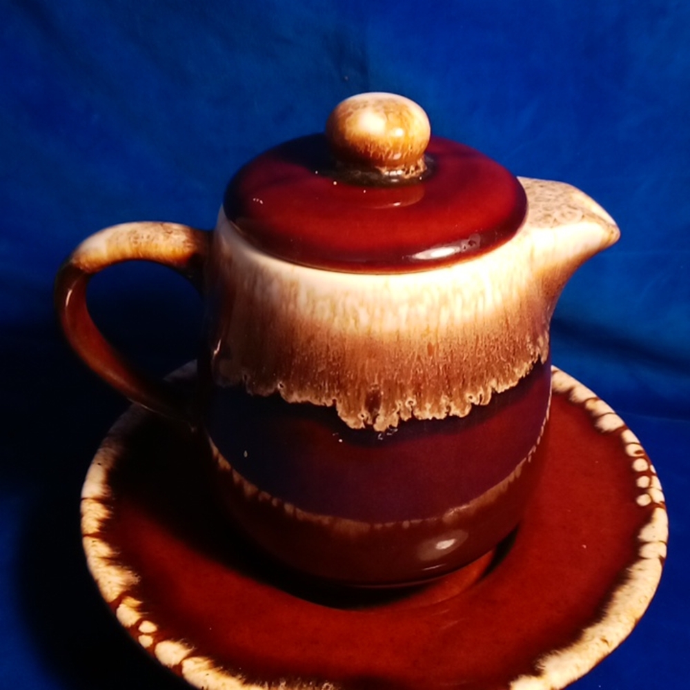 Elegant Brown Ceramic Teapot Set